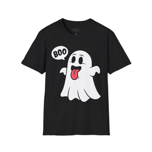 Cute Boo Ghost Halloween T-Shirt Black / S gift_idea unique_gift personalised_gift