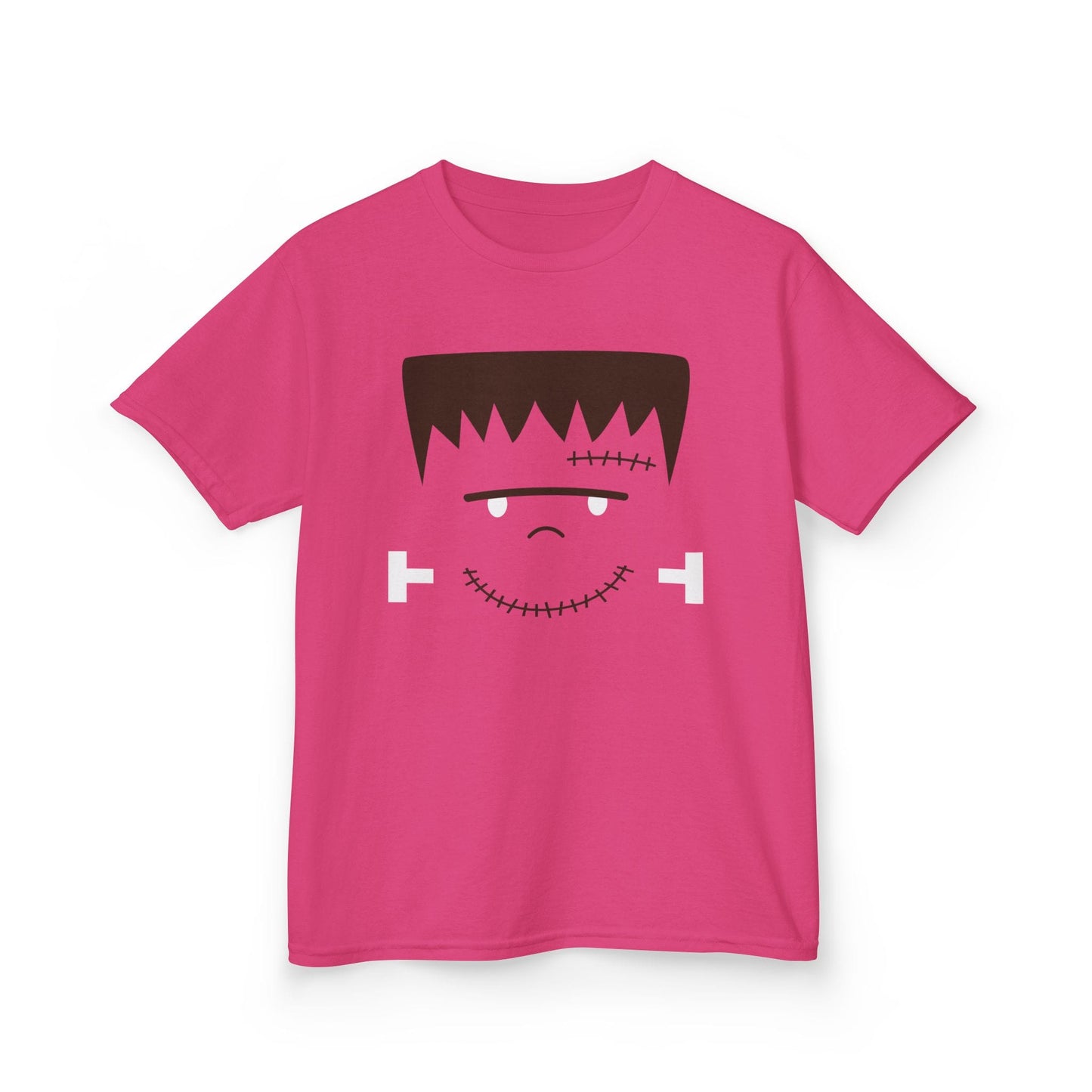 Cute Frankenstein Face Halloween Kids T-Shirt Heliconia / XS gift_idea unique_gift personalised_gift