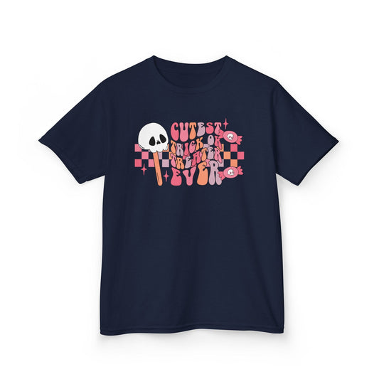 Cutest Trick Or Treater Ever Kids Halloween T-Shirt Navy / XS gift_idea unique_gift personalised_gift