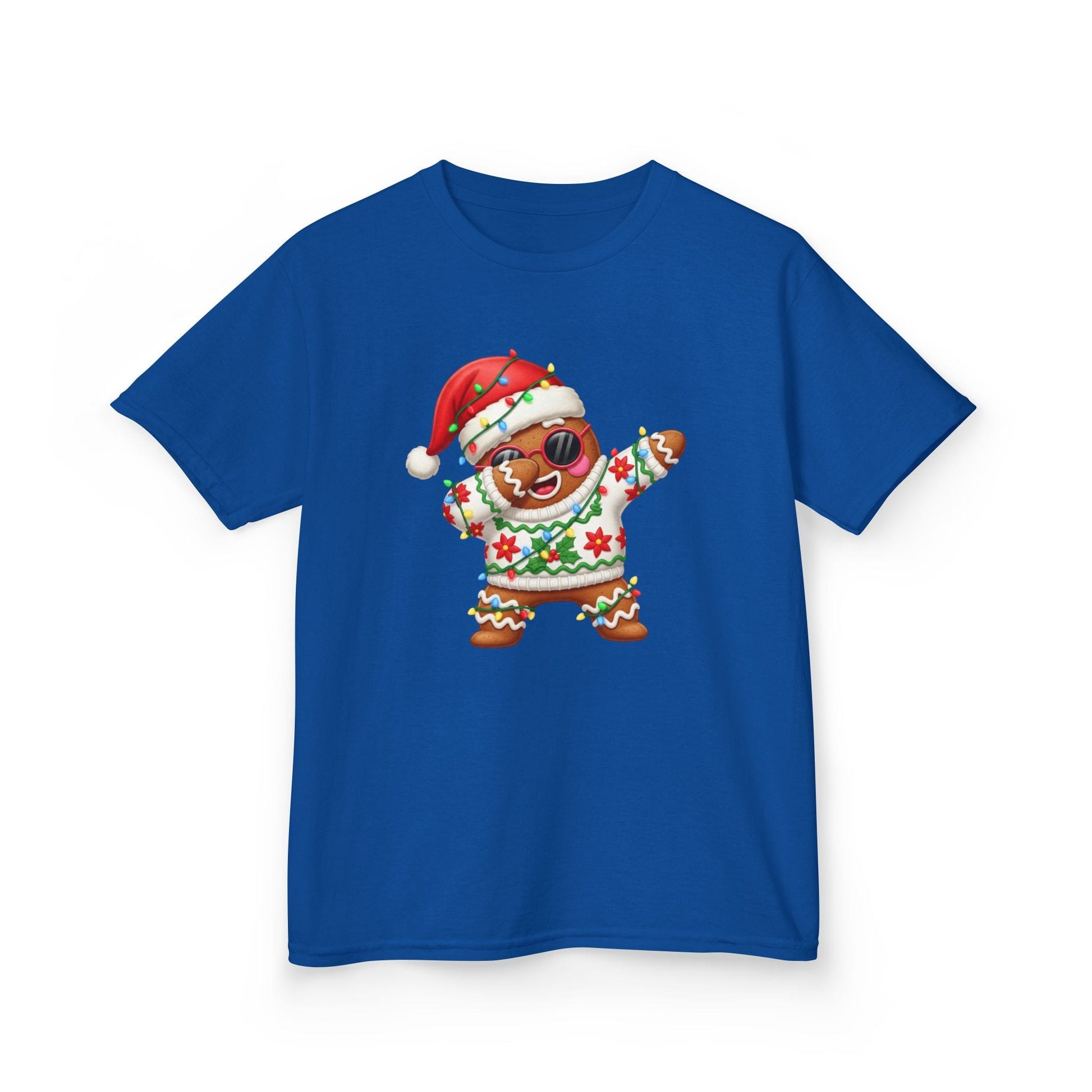 Dabbing Gingerbread Kids Christmas T-Shirt Royal / XS gift_idea unique_gift personalised_gift