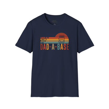 dad-a-base dad jokes t-shirt navy t-shirt uk Father's Day gift idea