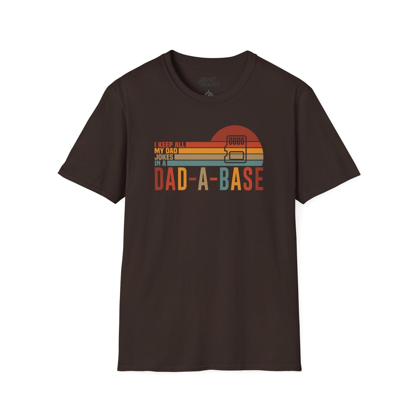 dad-a-base dad jokes t-shirt dark chocolate t-shirt uk Father's Day gift idea