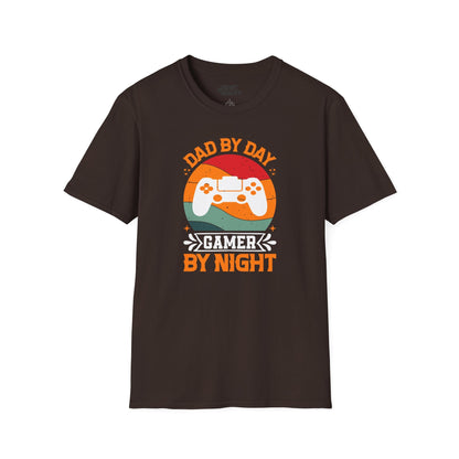 dad by day gamer by night t-shirt dark chocolate t-shirt uk Father's Day gift idea