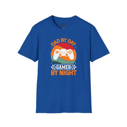 dad by day gamer by night t-shirt royal t-shirt uk Father's Day gift idea