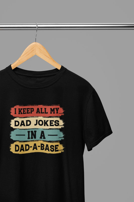 Dad Joke in a Dad - a - base Fathers Day T-Shirt - Beast & Beauty Clothing LTD - Fathers Day T-Shirt - small - Black - 