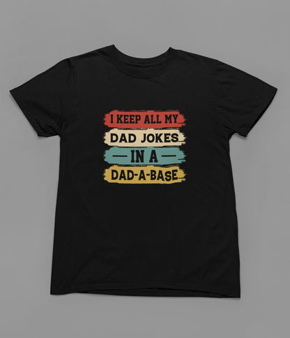 Dad Joke in a Dad - a - base Fathers Day T-Shirt - Beast & Beauty Clothing LTD - Fathers Day T-Shirt - small - Black - 