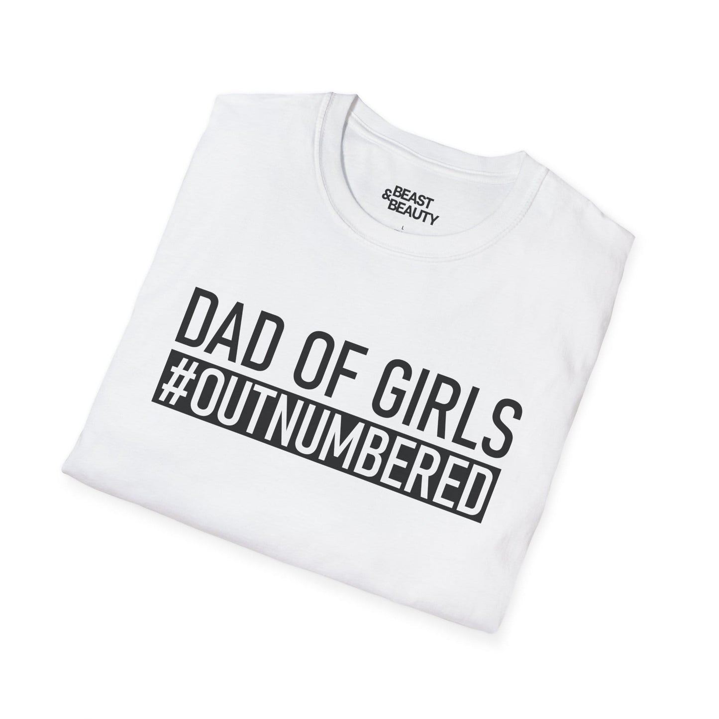 dad of girls outnumbered t-shirt t-shirt uk Father's Day gift idea image 7