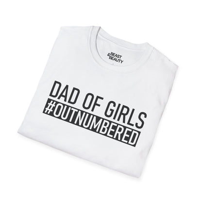 dad of girls outnumbered t-shirt t-shirt uk Father's Day gift idea image 7