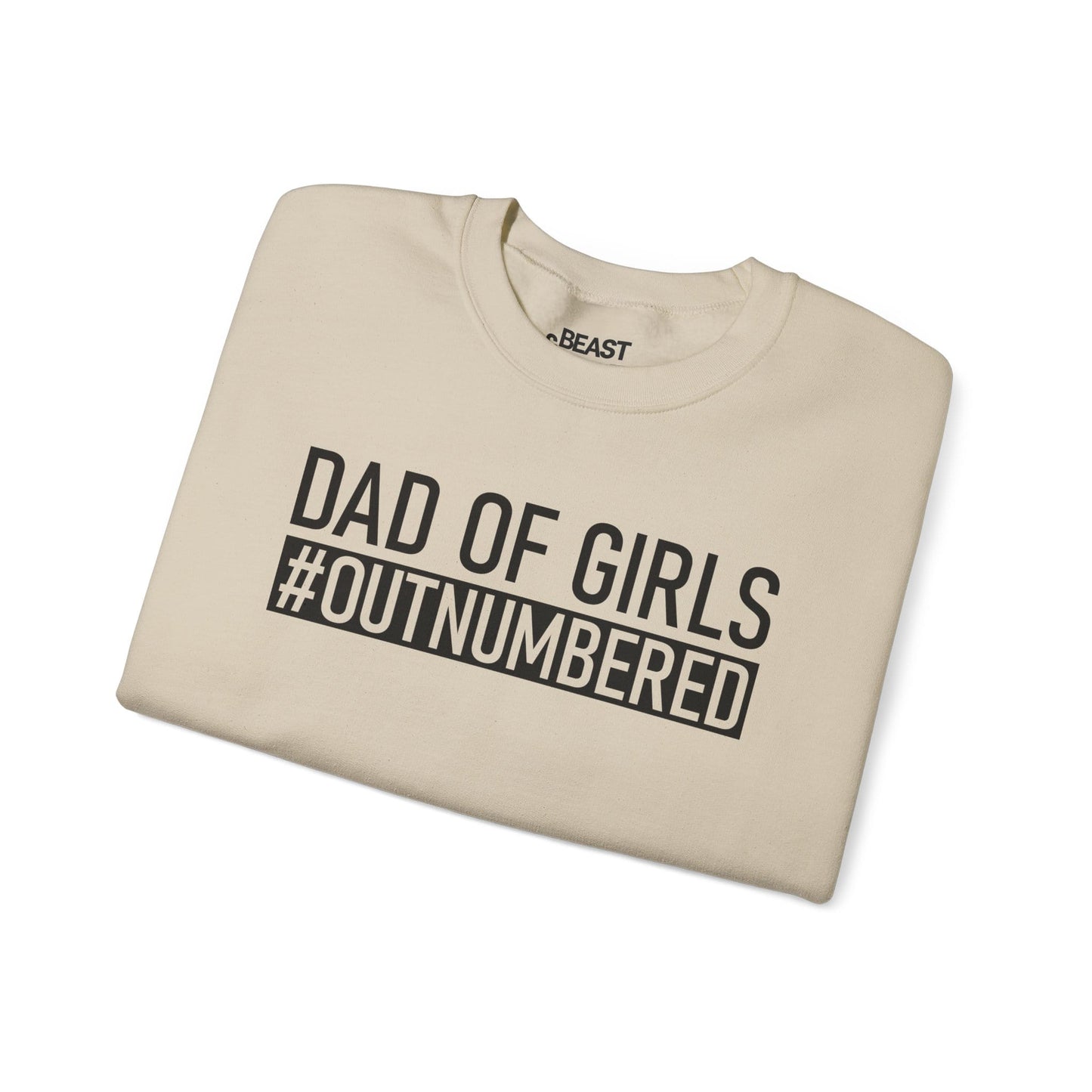 dad of girls outnumbered sweatshirt sweatshirt uk Father's Day gift idea image 5