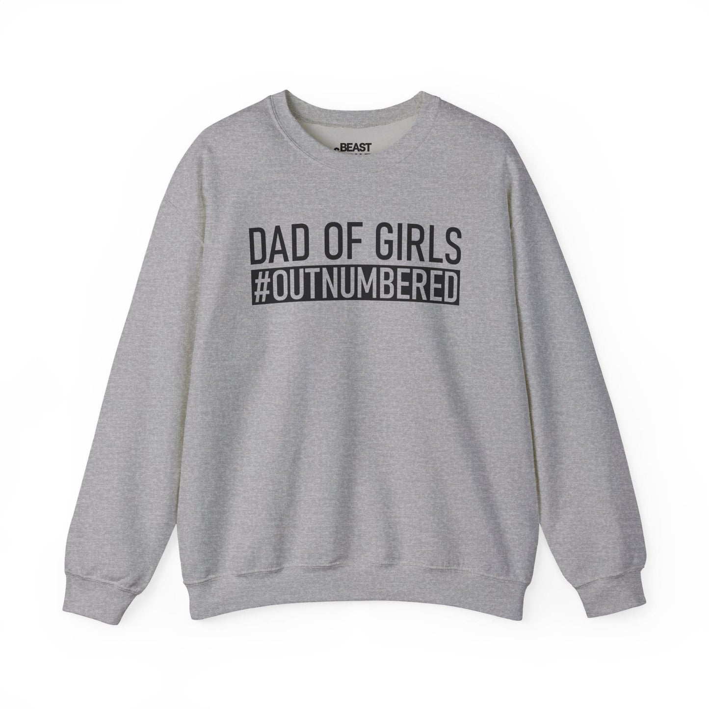 dad of girls outnumbered sweatshirt sport grey sweatshirt uk Father's Day gift idea