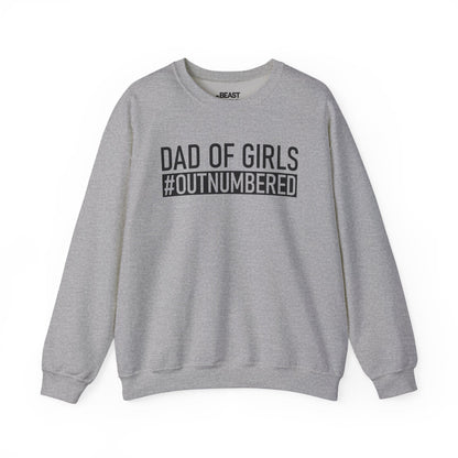 dad of girls outnumbered sweatshirt sport grey sweatshirt uk Father's Day gift idea