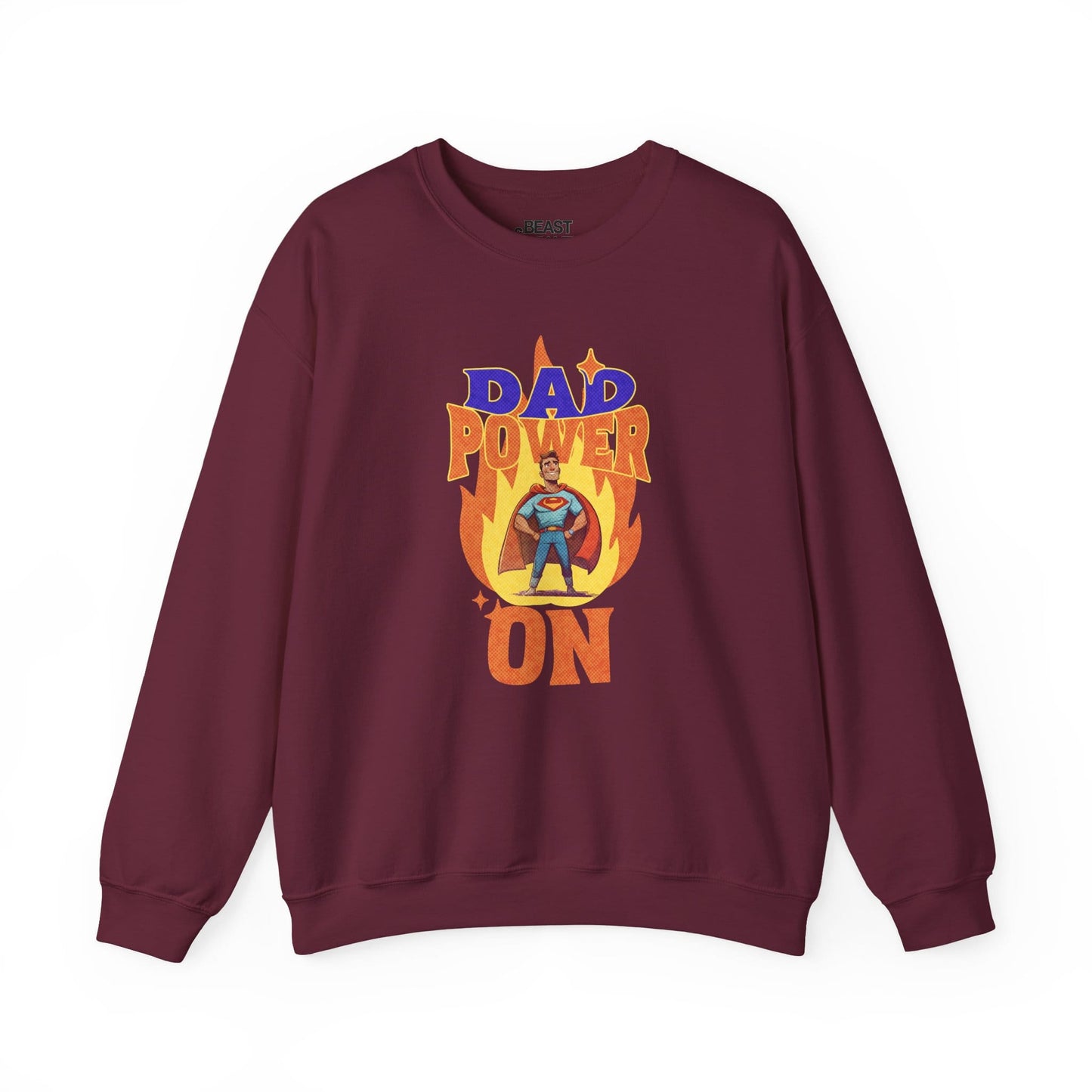 dad power on sweatshirt maroon sweatshirt uk Father's Day gift idea