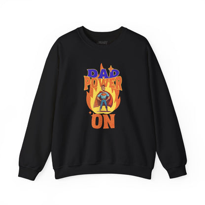 dad power on sweatshirt black sweatshirt uk Father's Day gift idea
