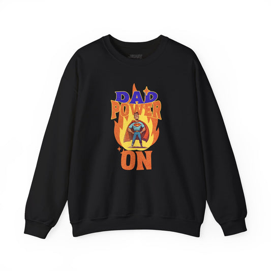 dad power on sweatshirt black sweatshirt uk Father's Day gift idea