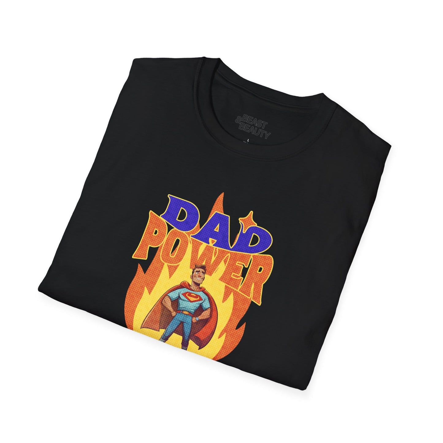 dad power on superhero t-shirt for dads t-shirt uk Father's Day gift idea image 13