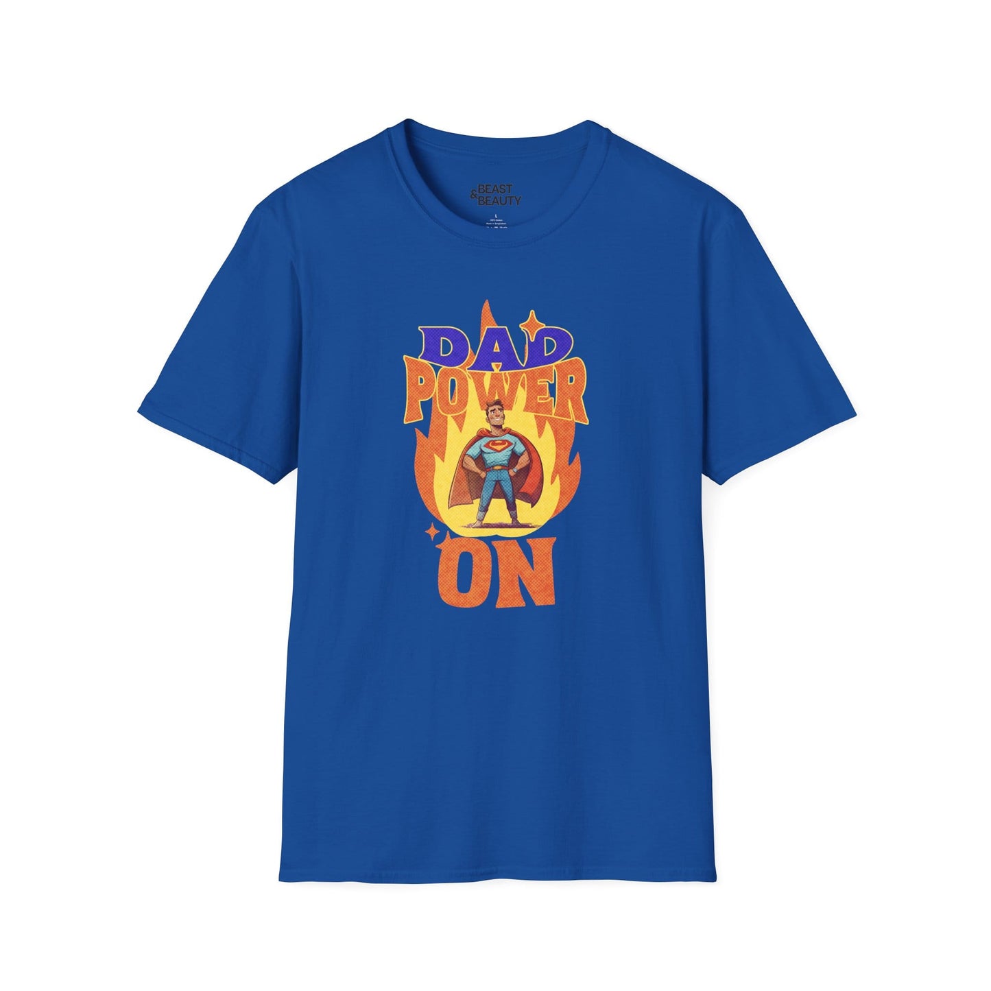 dad power on superhero t-shirt for dads royal t-shirt uk Father's Day gift idea