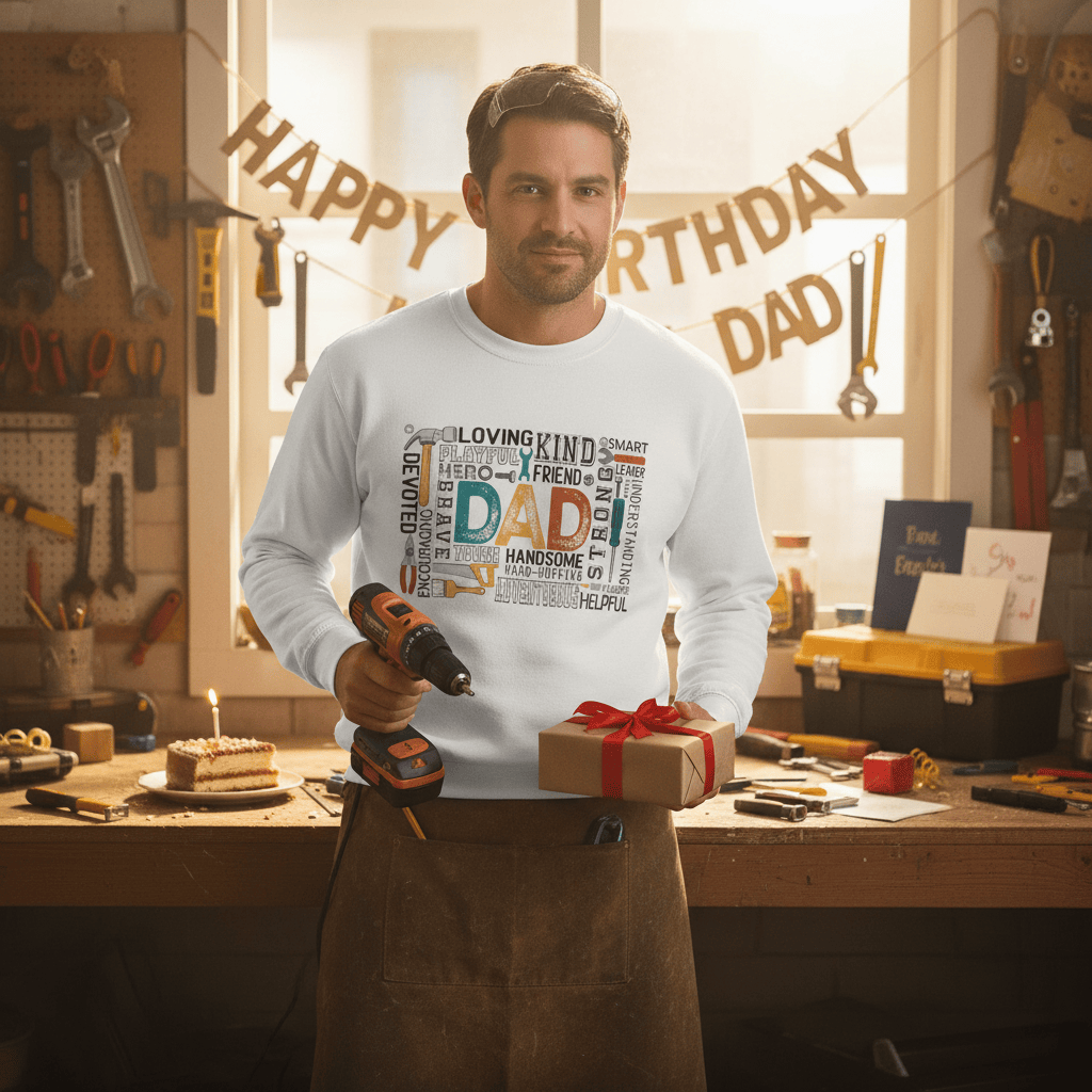 Dad The Handyman Sweatshirt gift_idea unique_gift personalised_gift