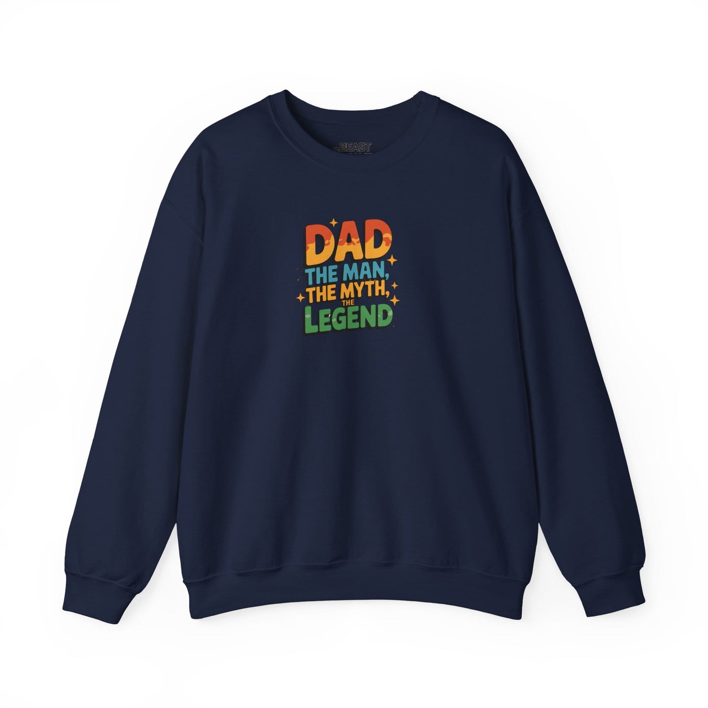 dad the man the myth the legend sweatshirt navy sweatshirt uk Father's Day gift idea