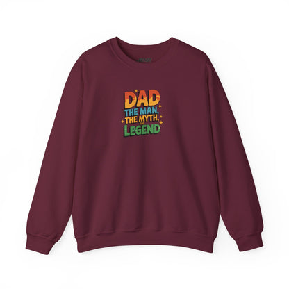 dad the man the myth the legend sweatshirt maroon sweatshirt uk Father's Day gift idea