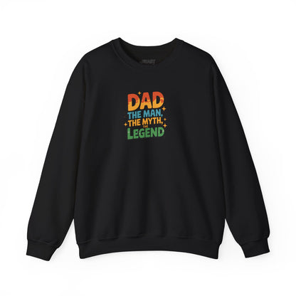 dad the man the myth the legend sweatshirt black sweatshirt uk Father's Day gift idea