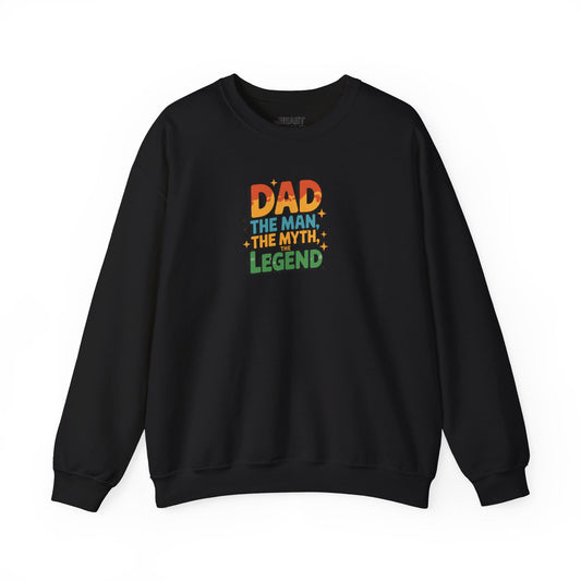 dad the man the myth the legend sweatshirt black sweatshirt uk Father's Day gift idea