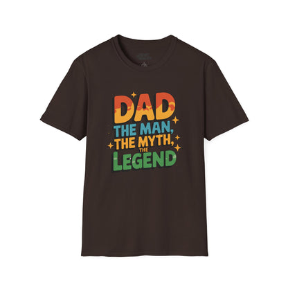 dad the man the myth the legend t-shirt dark chocolate t-shirt uk Father's Day gift idea
