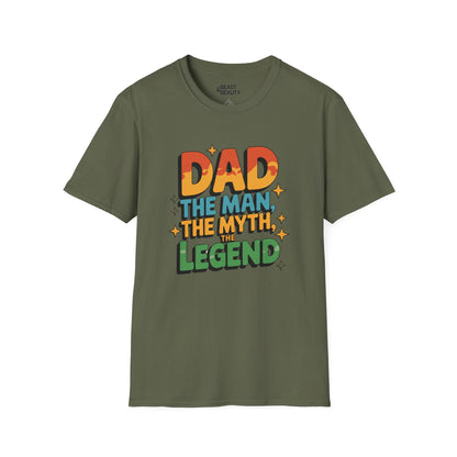 dad the man the myth the legend t-shirt military green t-shirt uk Father's Day gift idea