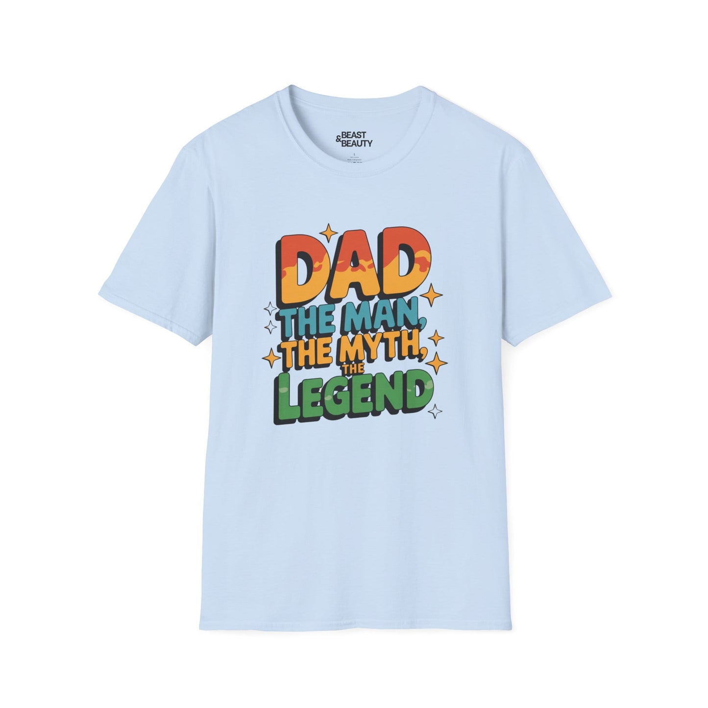 dad the man the myth the legend t-shirt light blue t-shirt uk Father's Day gift idea