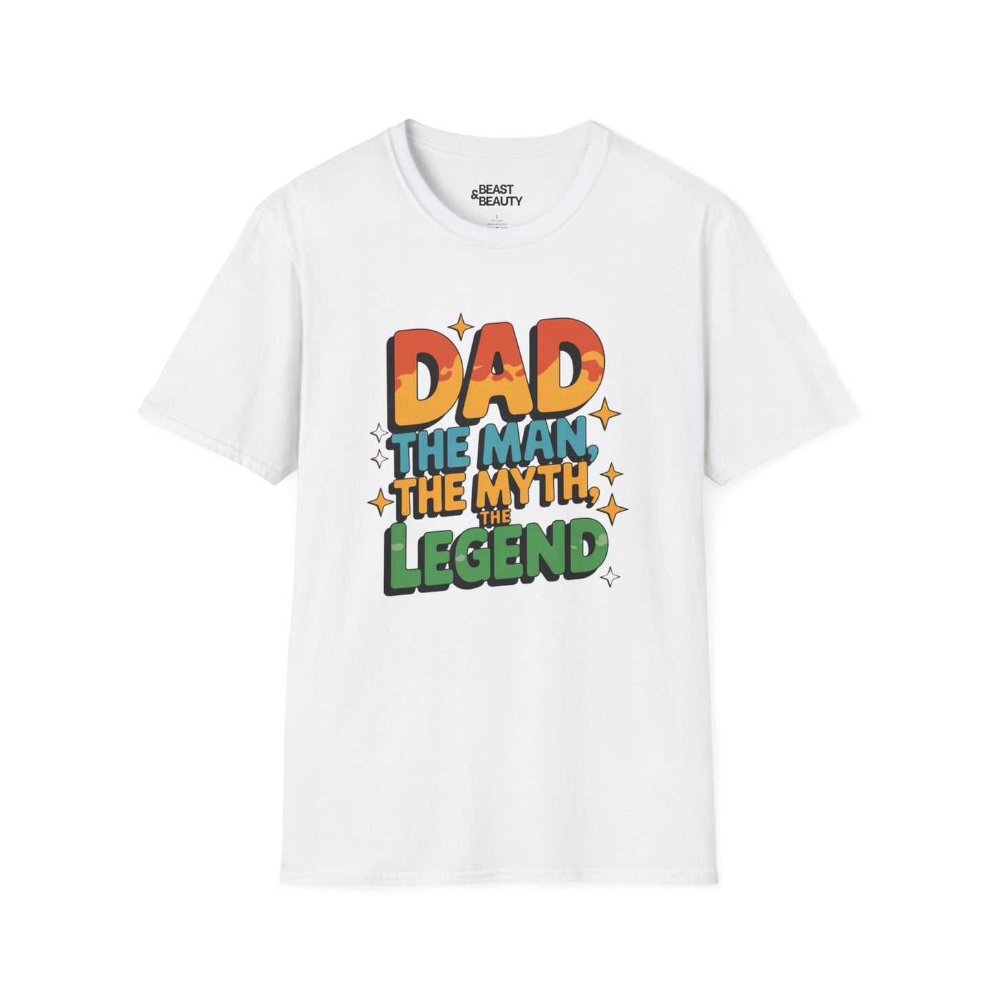 dad the man the myth the legend t-shirt white t-shirt uk Father's Day gift idea