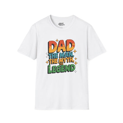 dad the man the myth the legend t-shirt white t-shirt uk Father's Day gift idea