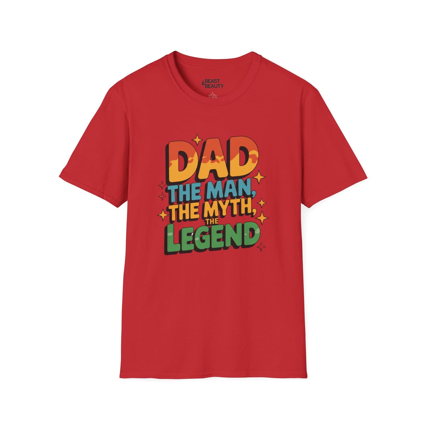 dad the man the myth the legend t-shirt red t-shirt uk Father's Day gift idea