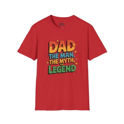 dad the man the myth the legend t-shirt red t-shirt uk Father's Day gift idea