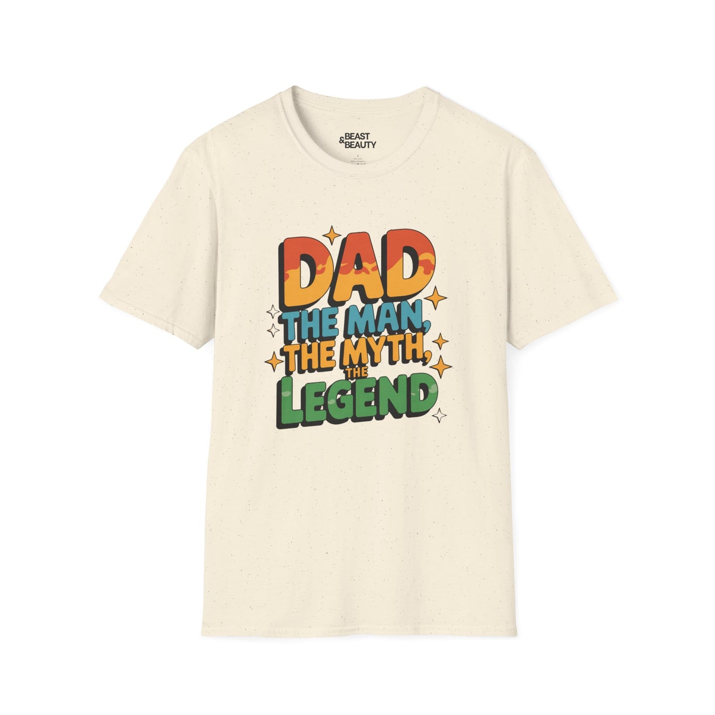 dad the man the myth the legend t-shirt natural t-shirt uk Father's Day gift idea