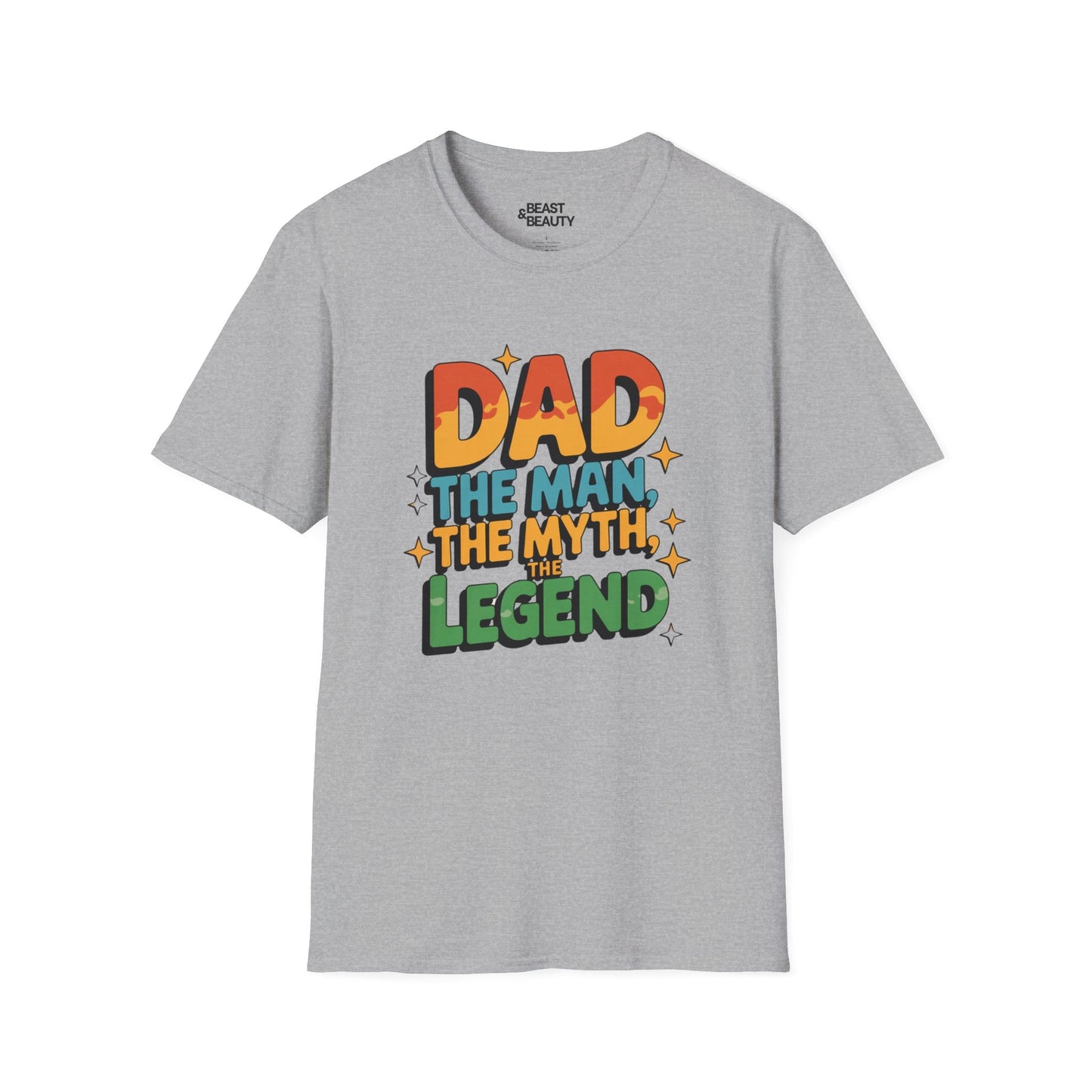 dad the man the myth the legend t-shirt sport grey t-shirt uk Father's Day gift idea