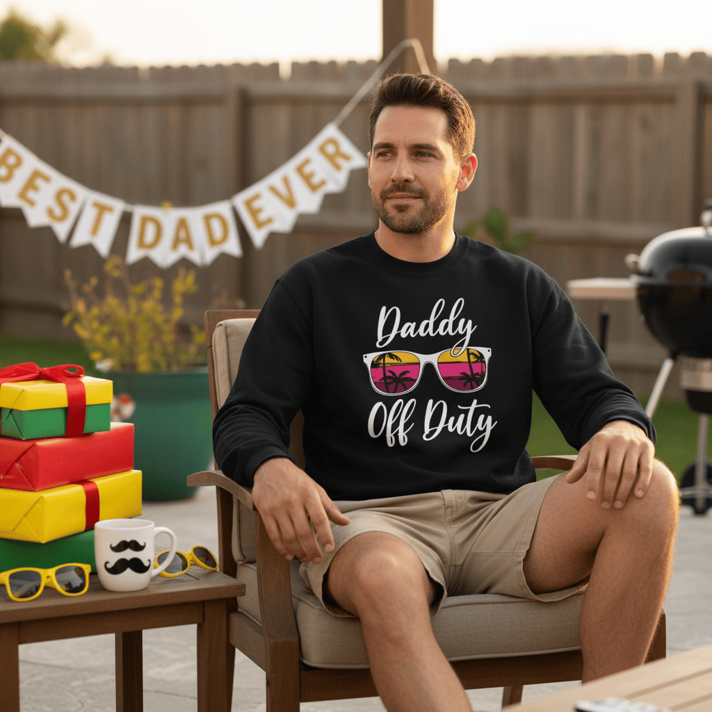 Daddy Off Duty Sweatshirt gift_idea unique_gift personalised_gift