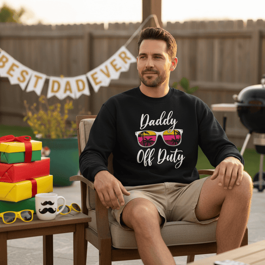 Daddy Off Duty Sweatshirt gift_idea unique_gift personalised_gift