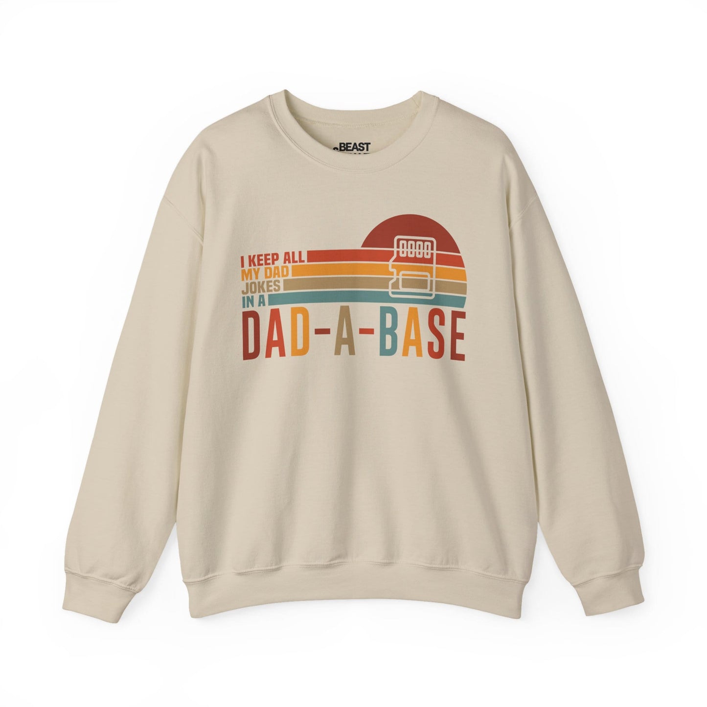 i keep all my dad jokes in a dad-a-base sweatshirt sand sweatshirt uk Father's Day gift idea