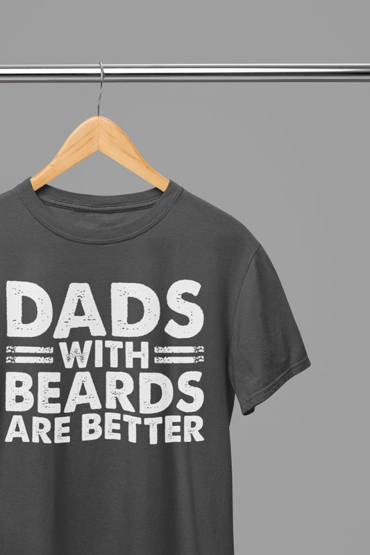 Dads With Beards Are Better Fathers Day T-Shirt - Beast & Beauty Clothing LTD - Fathers Day T-Shirt - small - Grey - 