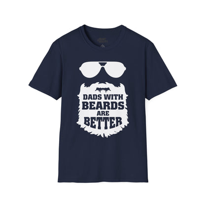dads with beards are better graphic t-shirt navy t-shirt uk Father's Day gift idea