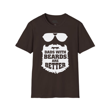 dads with beards are better graphic t-shirt dark chocolate t-shirt uk Father's Day gift idea