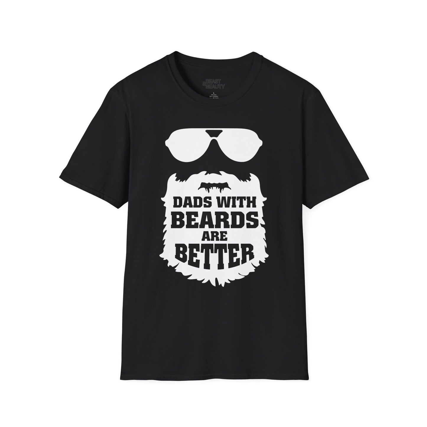 dads with beards are better graphic t-shirt black t-shirt uk Father's Day gift idea