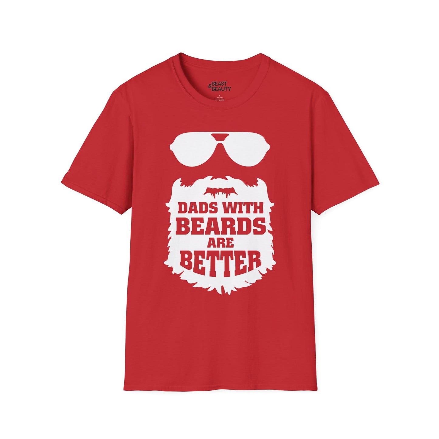 dads with beards are better graphic t-shirt red t-shirt uk Father's Day gift idea