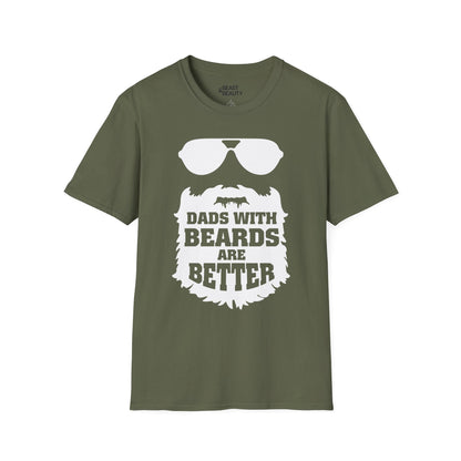 dads with beards are better graphic t-shirt military green t-shirt uk Father's Day gift idea