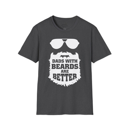 dads with beards are better graphic t-shirt dark heather t-shirt uk Father's Day gift idea