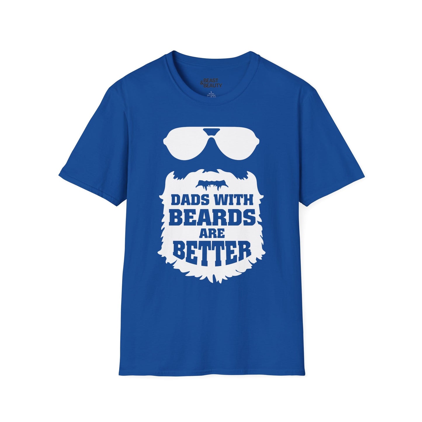 dads with beards are better graphic t-shirt royal t-shirt uk Father's Day gift idea