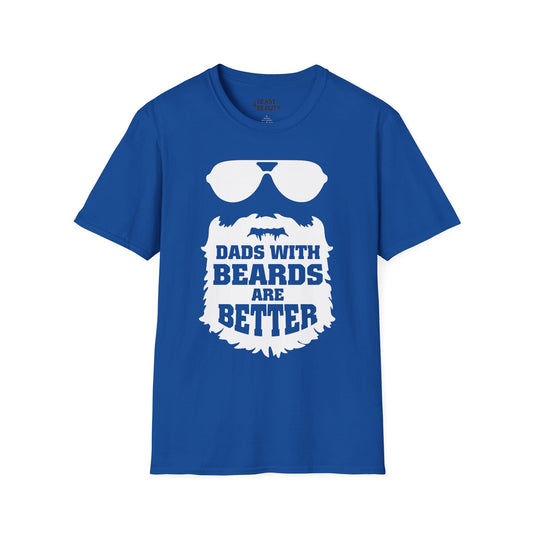 dads with beards are better graphic t-shirt royal t-shirt uk Father's Day gift idea