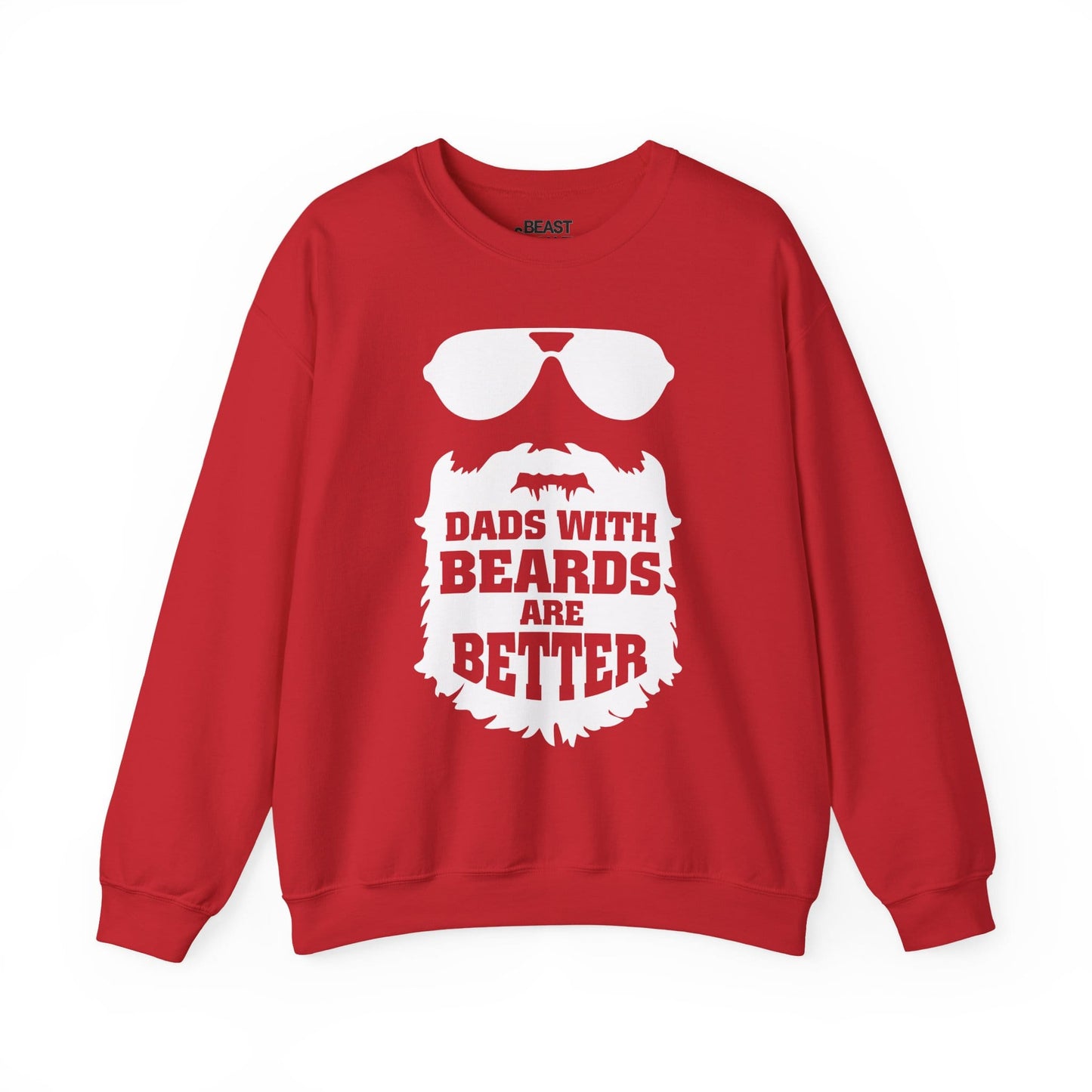 dads with beards are better sweatshirt red sweatshirt uk Father's Day gift idea