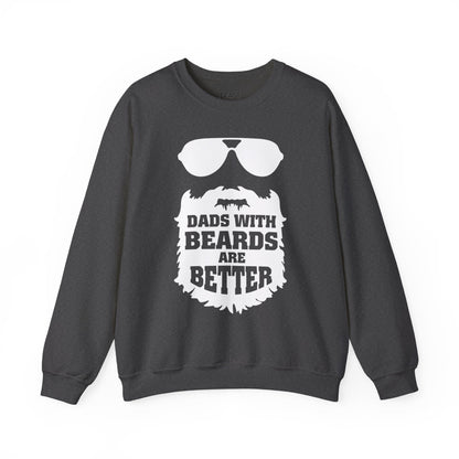 dads with beards are better sweatshirt dark heather sweatshirt uk Father's Day gift idea