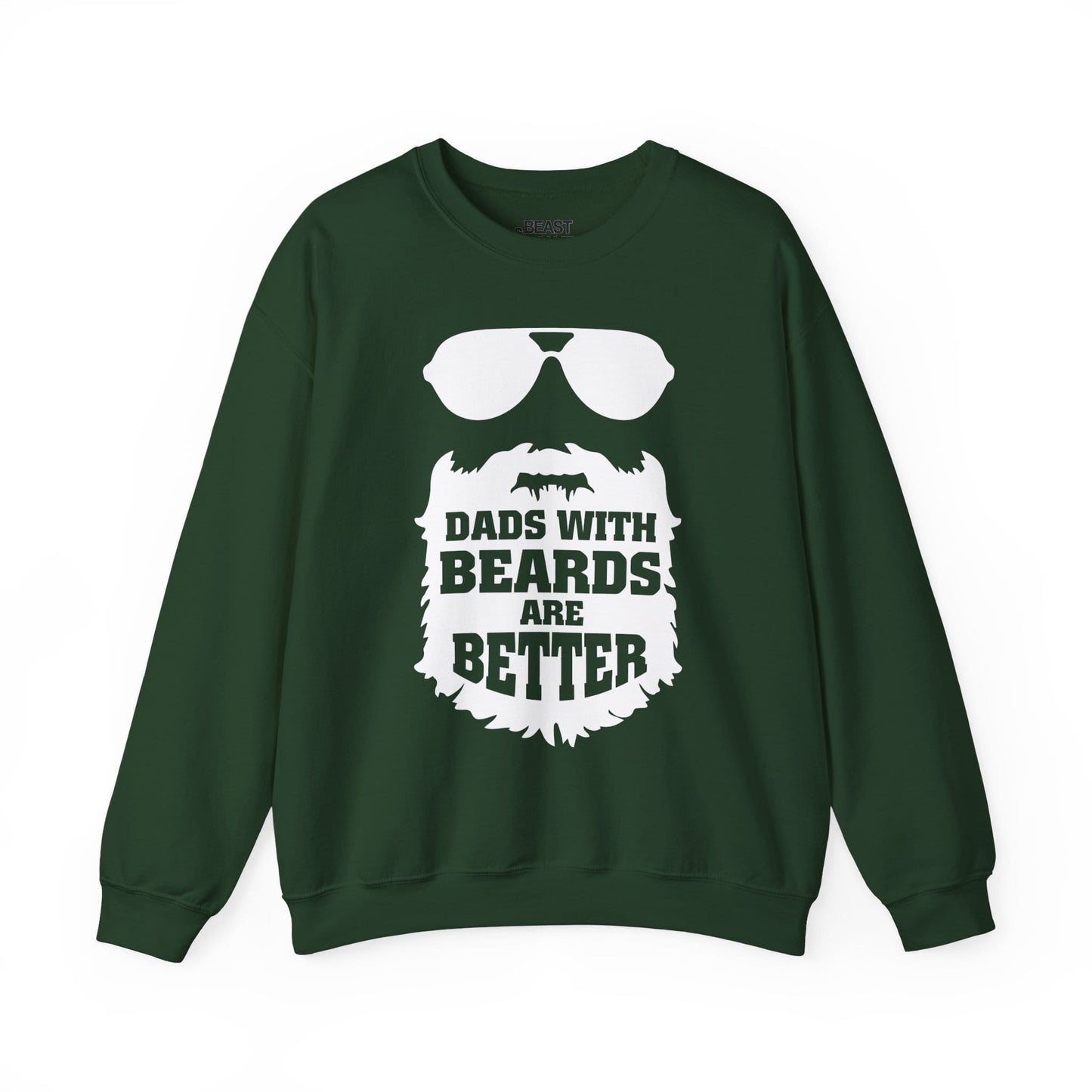 dads with beards are better sweatshirt forest green sweatshirt uk Father's Day gift idea