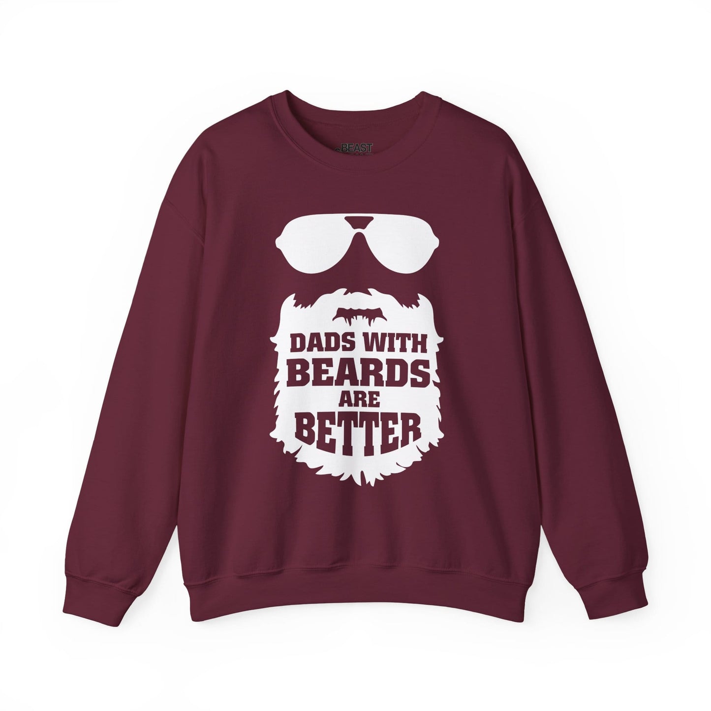 dads with beards are better sweatshirt maroon sweatshirt uk Father's Day gift idea